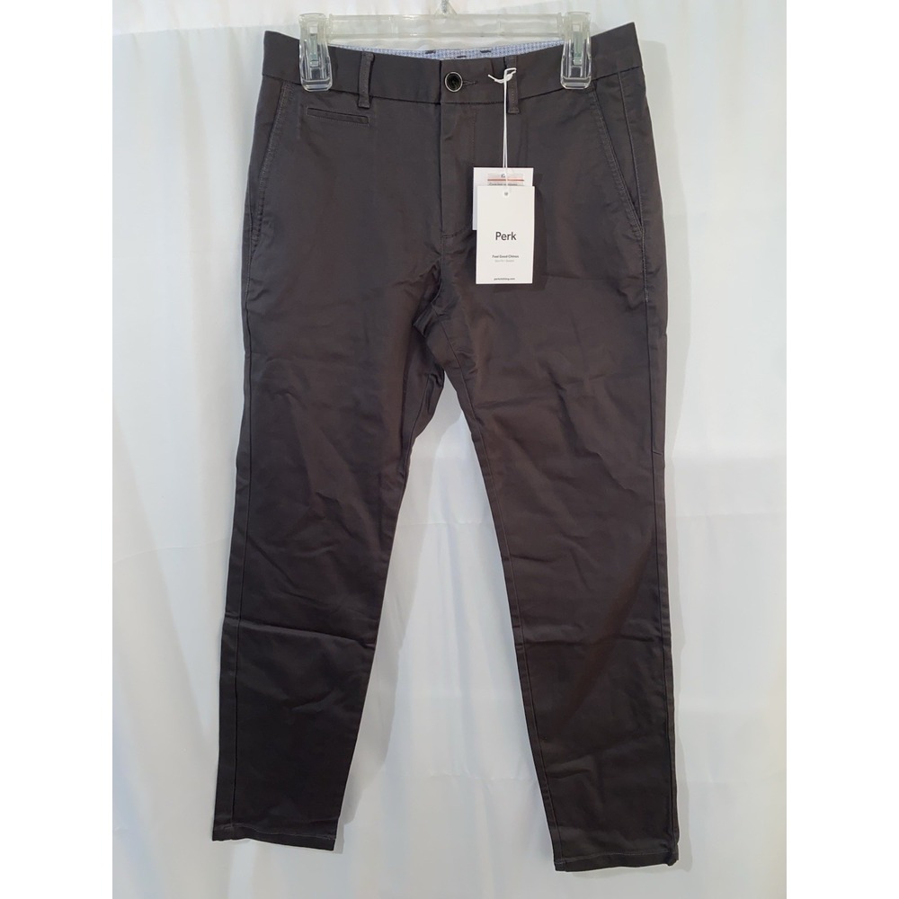 Perk Feel Good Chinos Pants Men's 30x32 in Faded Black Slim Fit‎ Stretch NWT